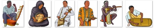 Pictures of the person who is playing the instrument