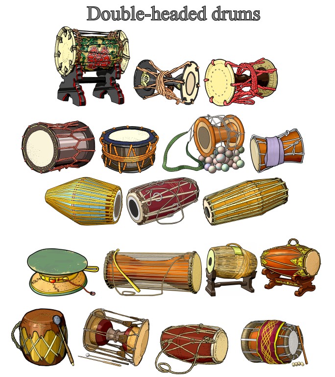 double-headed drums