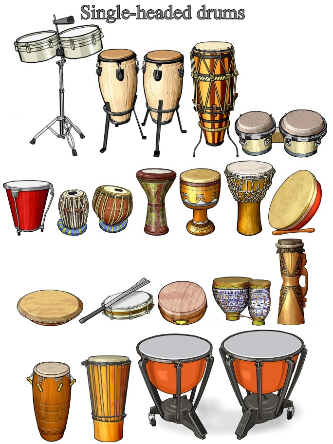 single-headed drums