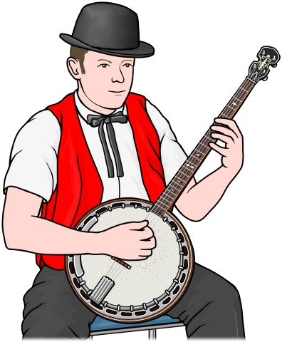 4-string banjo player
