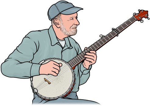 Pete Seeger long neck open back banjo