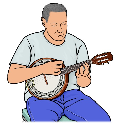 playing the banjo cavaco