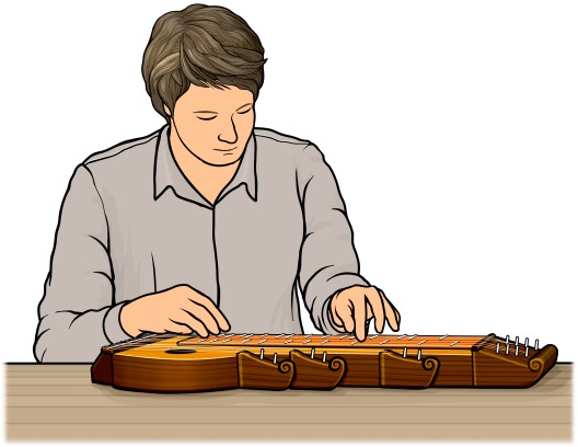 Hungarian string musical instrument : citera(Hungarian Zither)