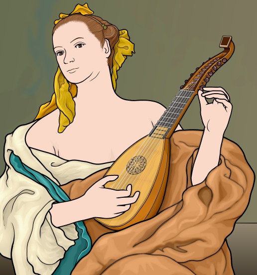 Giovanni Battista Tiepolo/Girl with Mandolin