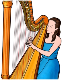 grand harp player