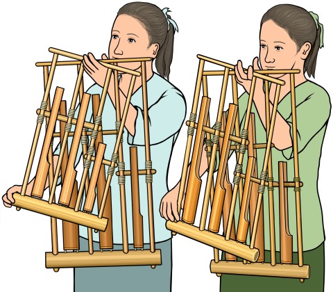 Angklung /Indonesian bamboo instrument