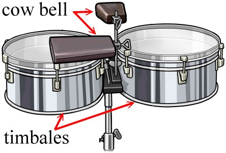 cowbell and timbales