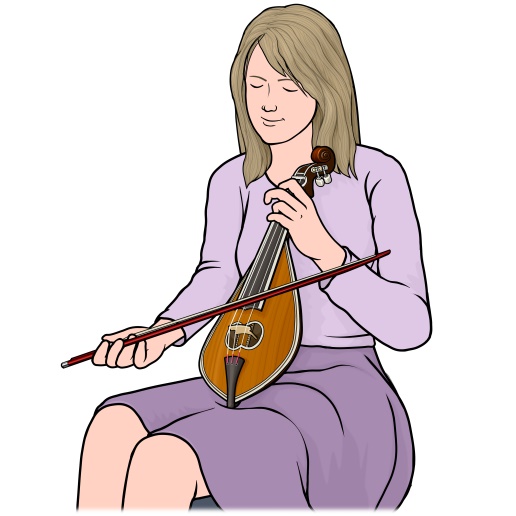 bowed string instruments : cretan lyra / Playing style