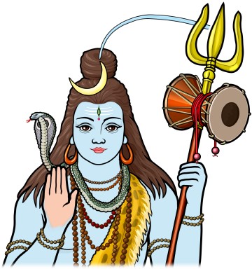 Shiva with damaru(Double sided drum)