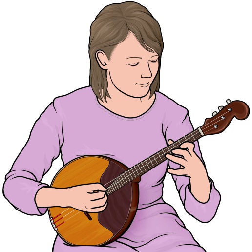 Russian Musical instrument:domra(3-string)