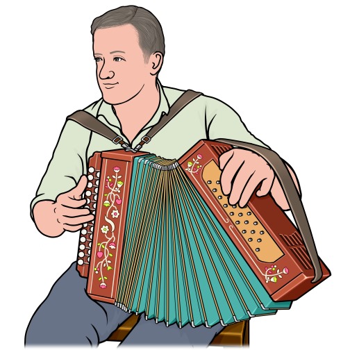 Garmon player (Russian button accordion)