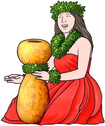 Hawaiian stamping gourd : ipuheke