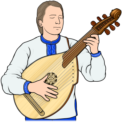 Kobza : Ukrainian folk musical instrument