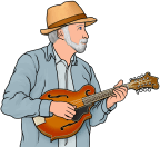 flat mandolin player