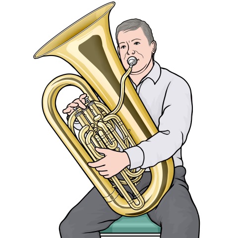 bass tuba player